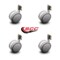 Service Caster 4" Gray Soft Twin Wheel Caster with Side Mount Set Service Caster SCC-GR02S100-TPR-GRY-716-4-CB180-4 - alternate 2